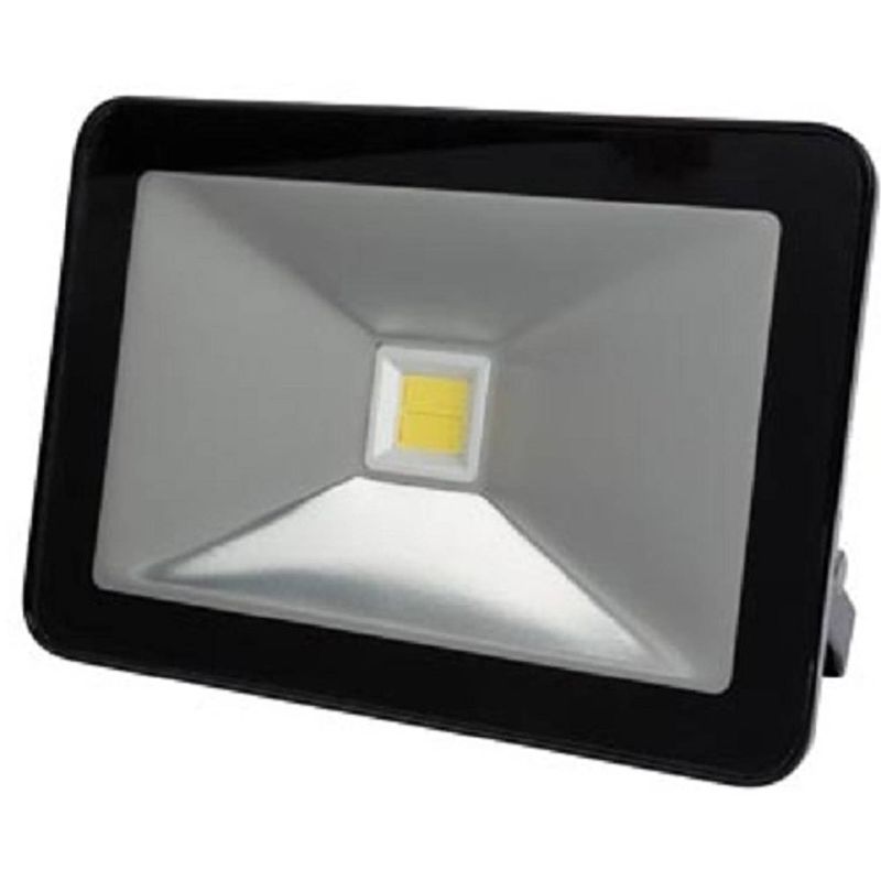 Foto van Perel schijnwerper design led 20 w 3000k 18 x 12,6 cm zwart/wit