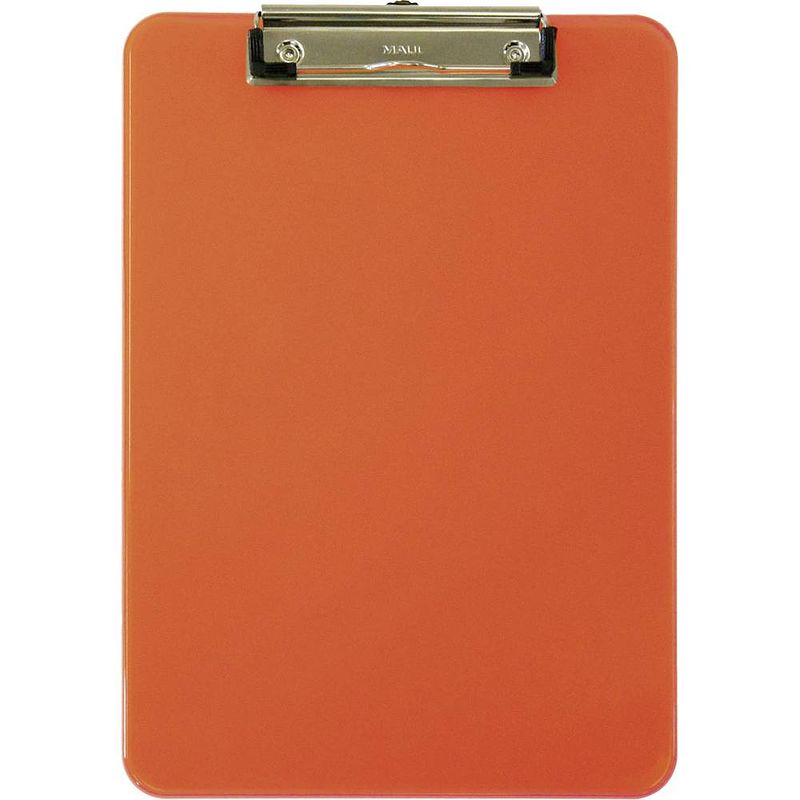 Foto van Maul klembord 2340641 oranje (transparant) (b x h x d) 226 x 318 x 15 mm