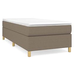 Foto van The living store boxspringframe - taupe - 203 x 90 x 35 cm - multiplex lattenbodem