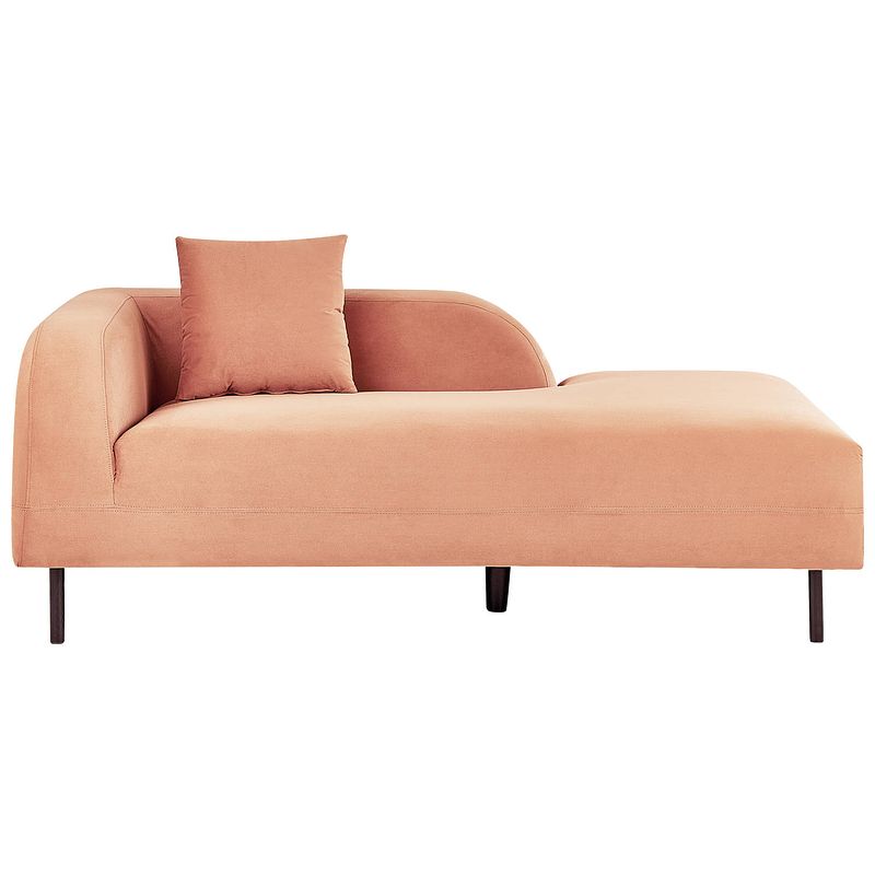 Foto van Beliani le crau - chaise longue-roze-fluweel