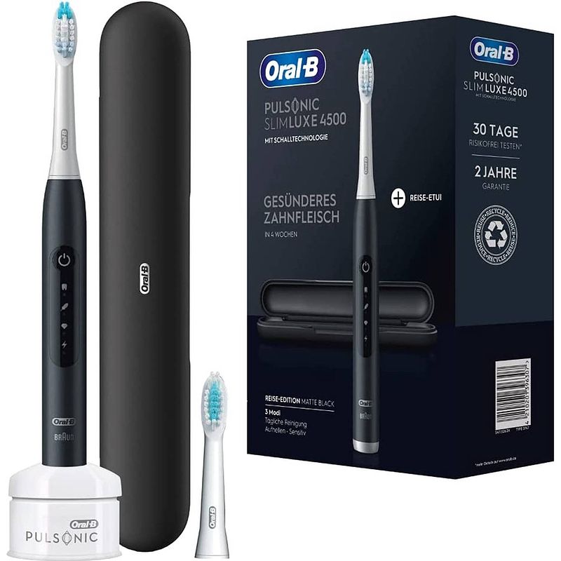 Foto van Oral-b pulsonic slim luxe 4500 black - elektrische tandenborstel