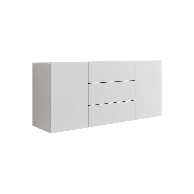 Foto van Meubella dressoir asilento - mat wit - 140 cm