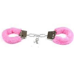 Foto van Pluche handboeien - roze - incl 2x sleutels - verkleedattributen