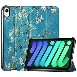 Foto van Basey ipad mini 6 hoesje kunstleer hoes case cover ipad mini 6-bloesem