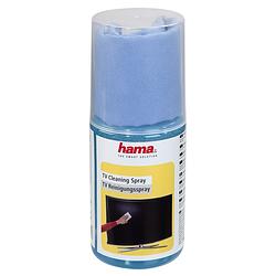 Foto van Hama reinigingsspray voor tv met reinigingsdoek 200 ml tv accessoire blauw