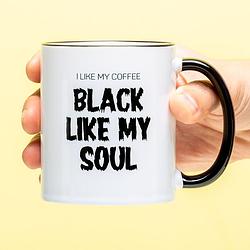 Foto van Mok coffee black like my soul