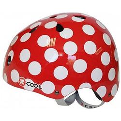 Foto van Cycle tech fietshelm polka rood maat 48/54 cm