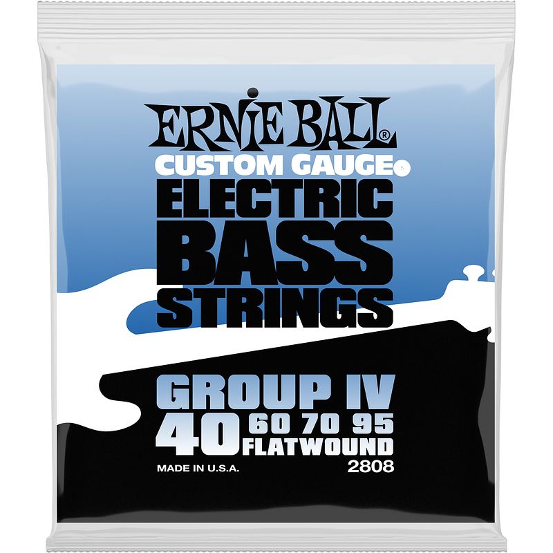 Foto van Ernie ball 2808 flatwound bass string group iv 40 - 95 snaren