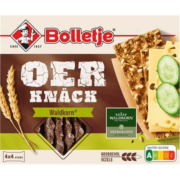 Foto van Bolletje oerknack waldkorn 4 x 4 stuks 285g bij jumbo