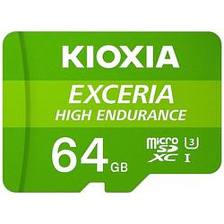 Foto van Kioxia exceria high endurance microsdxc-kaart 64 gb a1 application performance class, uhs-i, v30 video speed class a1-vermogensstandaard, geoptimaliseerd voor