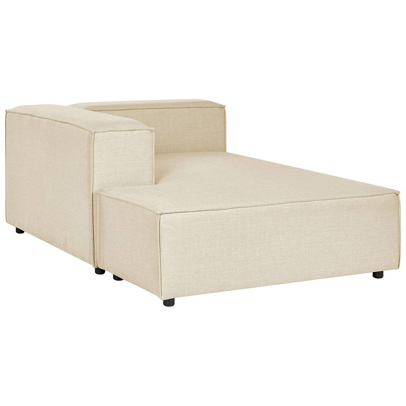 Foto van Beliani aprica - chaise longue-beige-linnen