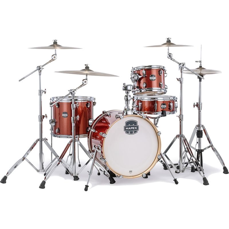 Foto van Mapex mars birch bebop blood orange sparkle 4d. shellset