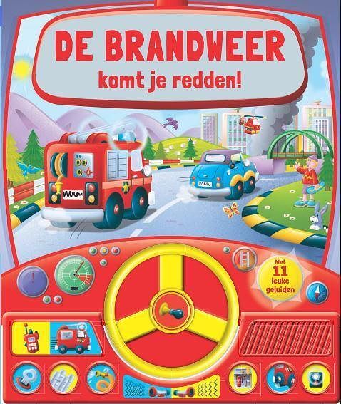 Foto van De brandweer komt je redden (mega geluidsboek) - rebo productions - hardcover (9789036633376)