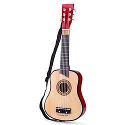 Foto van New classic toys gitaar de luxe junior 64 cm hout naturel 4-delig