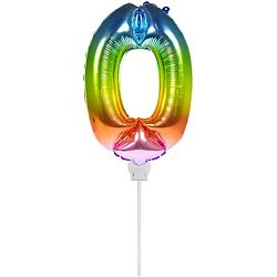 Foto van Folat folieballon 's0's regenboog junior 36 cm