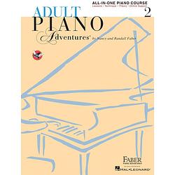 Foto van Hal leonard adult piano adventures all-in-one book 2 spiral bound pianoboek met online media