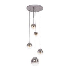 Foto van Anli style hanglamp 5l bubble shaded getrapt