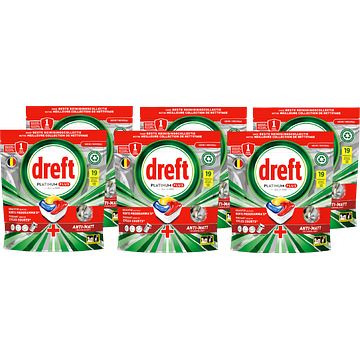 Foto van Dreft platinum plus vaatwastabletten antidofheidstechnologie 6 x 19 stuks aanbieding bij jumbo | 30% korting