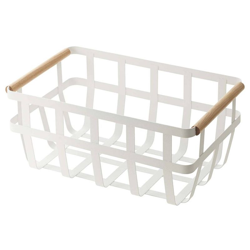 Foto van Yamazaki storage basket 2 handles - tosca