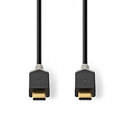 Foto van Nedis usb-kabel - antraciet - 1.00 m