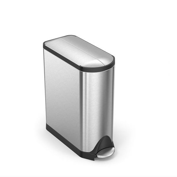 Foto van Simplehuman afvalemmer butterfly 45 liter (zilver)