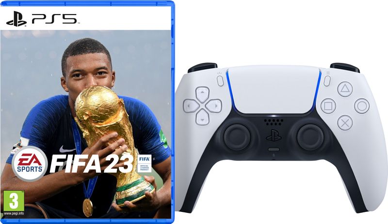 Foto van Fifa 23 ps5 + sony dualsense controller wit