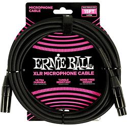 Foto van Ernie ball 6391 microfoonkabel xlr male-xlr female 4.5m zwart