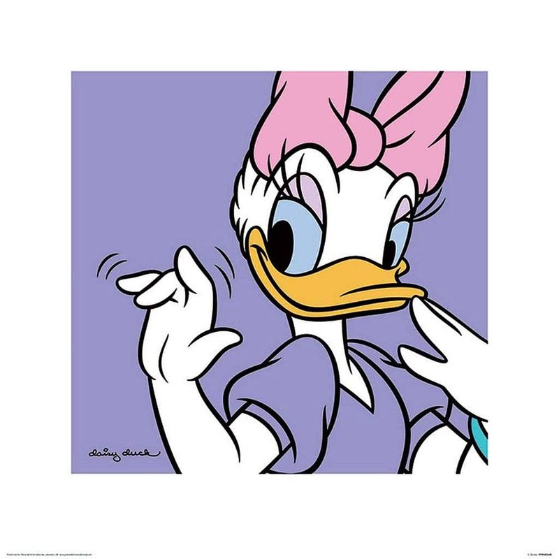 Foto van Pyramid daisy duck lilac kunstdruk 40x40cm