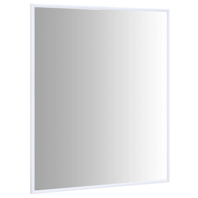 Foto van The living store spiegel minimalistisch pvc frame - 80 x 60 cm - wit