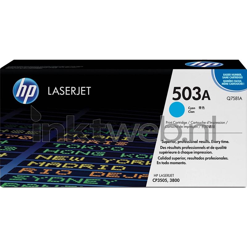 Foto van Hp toner q 7581 a cyaan