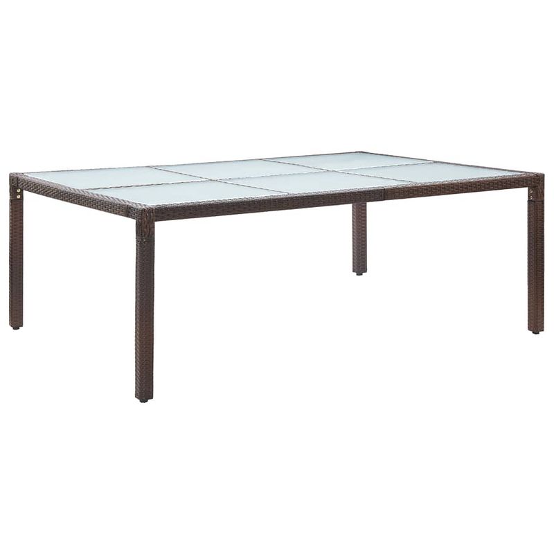 Foto van Vidaxl tuintafel 200x150x74 cm poly rattan bruin