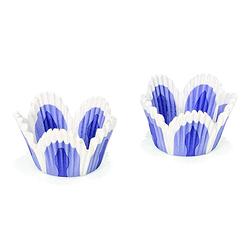 Foto van Patisse cupcakevormen 5 cm papier blauw/wit 48 stuks