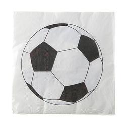 Foto van Voetbal thema feest servetten - 20x stuks - 33 x 33 cm - papier - ek/wk themafeest - feestservetten