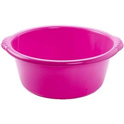 Foto van Kunststof teiltje/afwasbak rond 15 liter roze - afwasbak