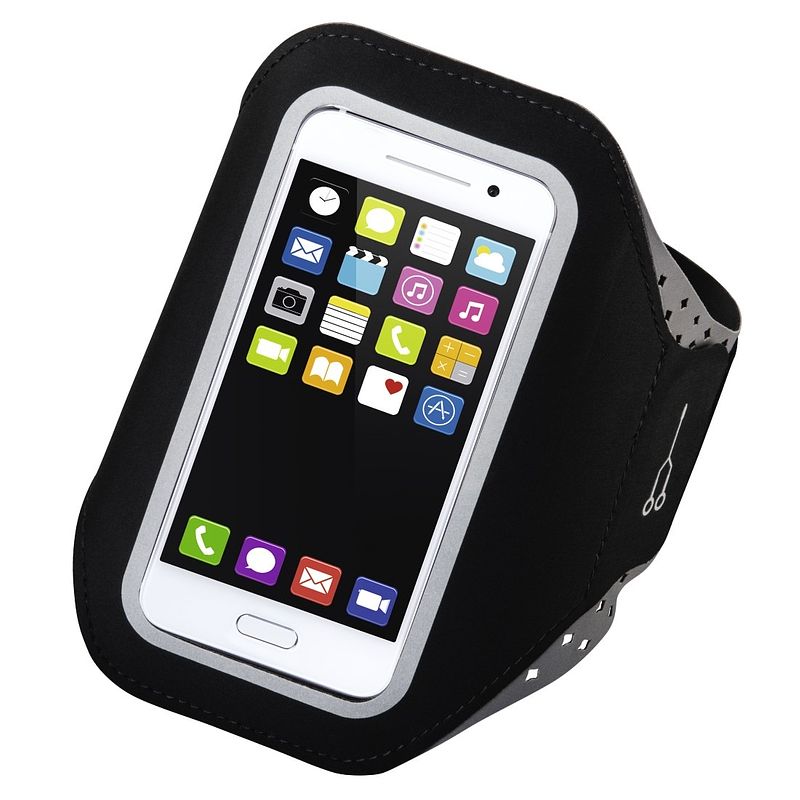 Foto van Hama sport-armband running smartphones xxl telefonie accessoire zwart