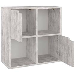 Foto van The living store boekenkast - compact en praktisch - 60 x 27.5 x 59.5 cm - betongrijs