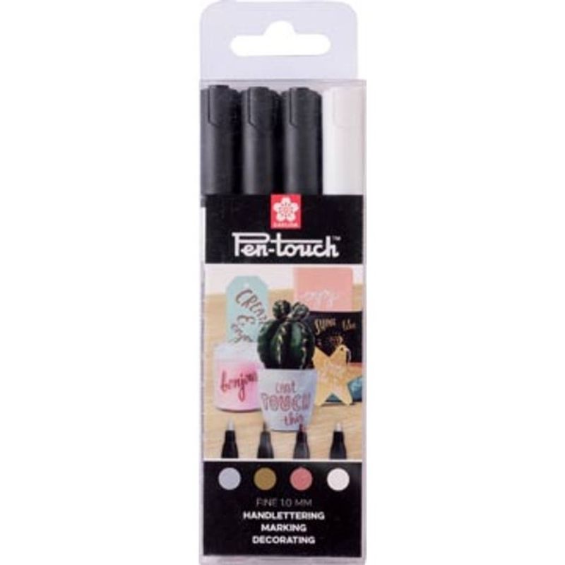 Foto van Sakura paint marker pen-touch, set van 4 stuks in geassorteerde kleuren