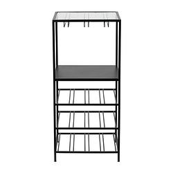 Foto van Wijnrek memphis - metaal/glas - 83x38x35 cm