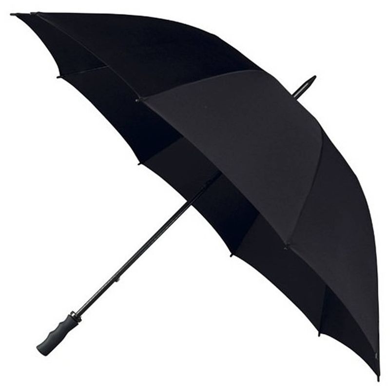 Foto van Golf stormparaplu zwart windproof 130 cm - stormproof paraplu