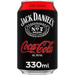 Foto van Jack daniel'ss tennessee whiskey mixed with cocacola zero sugar 330ml bij jumbo