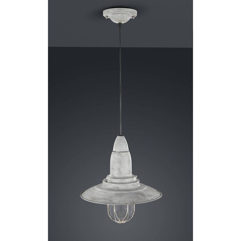 Foto van Vintage hanglamp fisherman - metaal - grijs