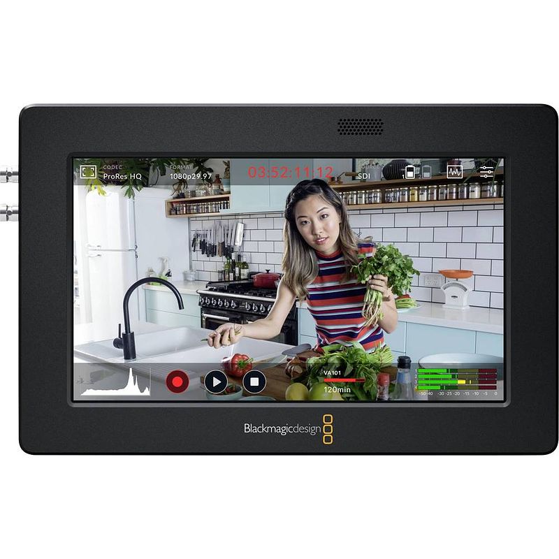 Foto van Blackmagic design blackmagic videomonitor 12.7 cm 5 inch audio-line-in, audio-line-out, hdmi, sdi