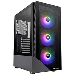 Foto van Thermaltake ca-1x3-00m1wn-00 midi-tower gaming-behuizing zwart 3 voorgeïnstalleerde led-ventilators, zijvenster