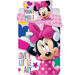 Foto van Disney minnie mouse ribbon - baby dekbedovertrek - 100 x 135 cm - multi