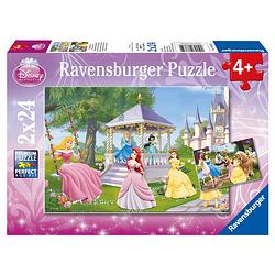 Foto van Ravensburger puzzel disney prinsessen in de tuin - 2 x 24 stukjes