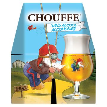 Foto van Chouffe alcoholvrij 0.4% fles 4 x 330ml bij jumbo