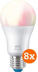 Foto van Wiz smart lamp 8-pack - gekleurd en wit licht - e27