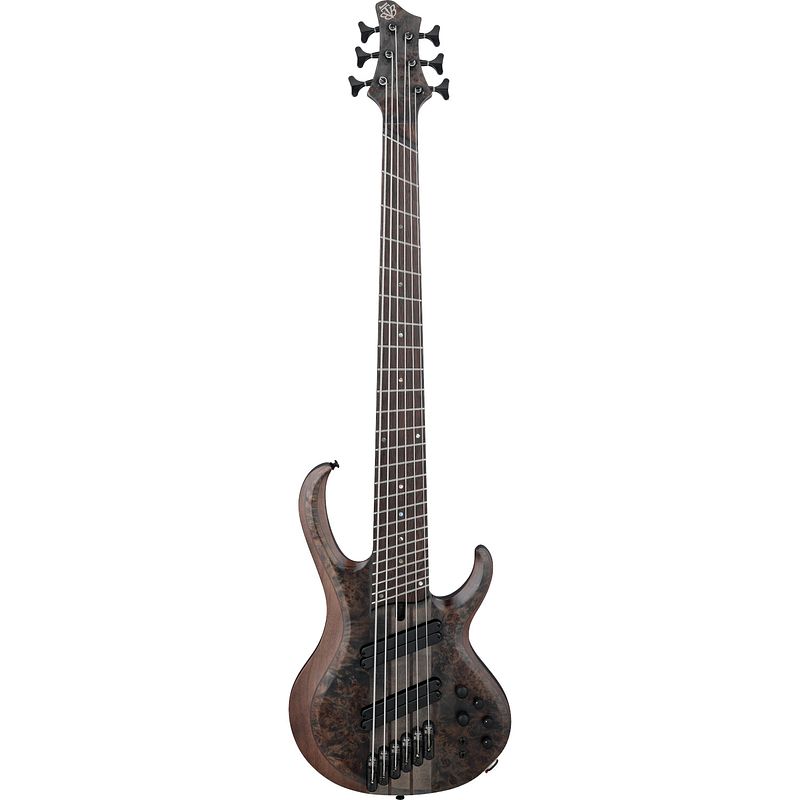 Foto van Ibanez bass workshop btb806ms transparent gray flat 6-snarige elektrische basgitaar met softcase