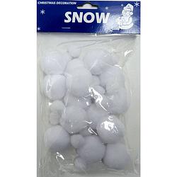 Foto van Peha kerstslinger sneeuwballen 150 cm synthetisch wit