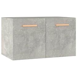 Foto van The living store wandkast betongrijs - 60 x 36.5 x 35 cm - bewerkt hout